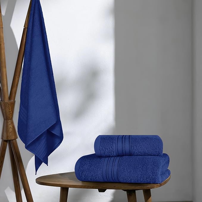 BOUTIQUO Ultra Soft 3 Pack Cotton Towel Set, Contains a Bath Towels 28x55 inch - Image 4