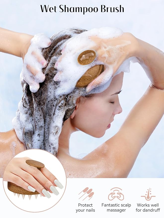 HEETA Scalp Massager Hair Growth, Soft Silicone Scalp Scrubber Shampoo Brush - Image 3