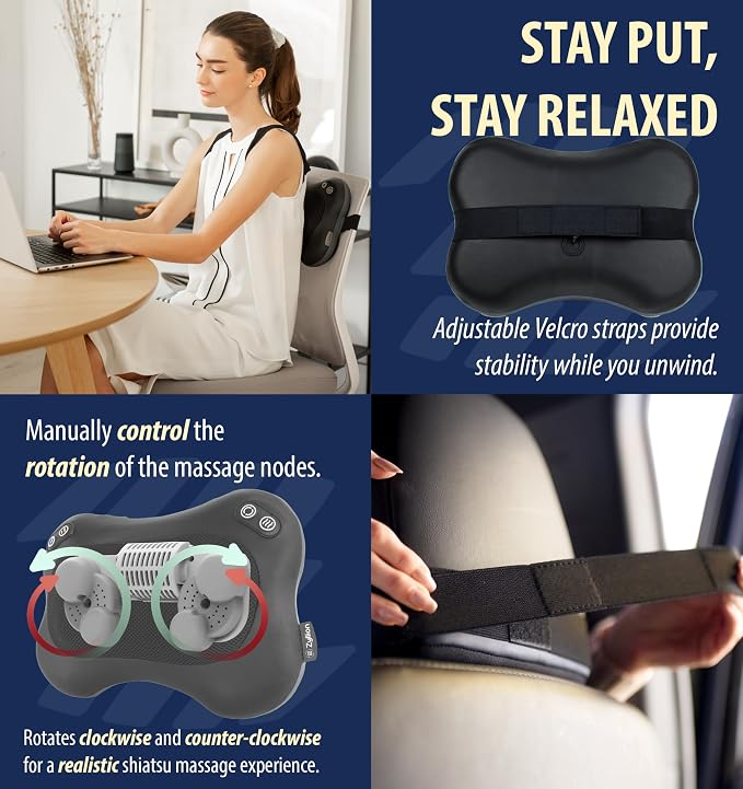Zyllion Shiatsu Back and Neck Massager - Image 4