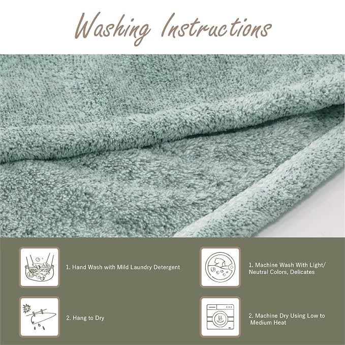 myHomeBody Hair Towel Wrap, Luxury Quick Drying Turban, Ultra Soft Absorbent - Image 6