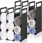LEIFIDE Set of 4 Interlocking Towel Organizer Metal Bathroom Towel Storage Rack by LEIFIDE