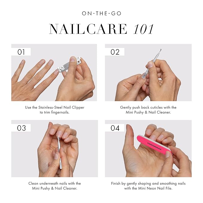 Tweezerman Mini Neon Nail Care Kit - Image 2