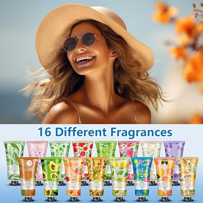 KONEUK 16 Pack Hand Cream Gifts Set, Bulk Hand Lotion Travel Size - Image 3