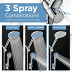 MakeFit Dual Filtered Shower Heads Combo, High Pressure Rain Shower Head - Image 6