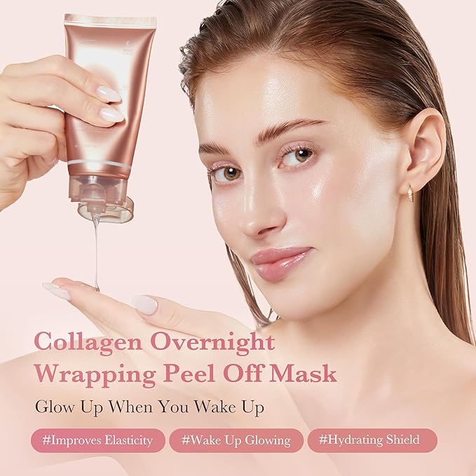medicube Wrapping Mask Collagen Overnight Peel Off Facial Mask | Elasticity & - Image 3