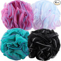 BTYMS 4 Pieces 75g/pc Shower Loofahs Large Bath Sponge Mesh Pouf Wash Puff by BTYMS