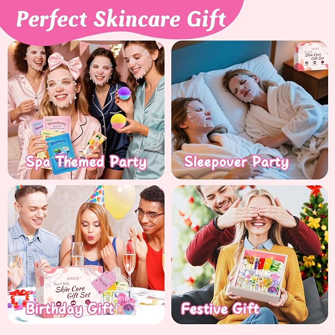 60PCS Spa Party Supplies for Girls, Include Face Masks, Hand Cream, Lip Balm - Image 6
