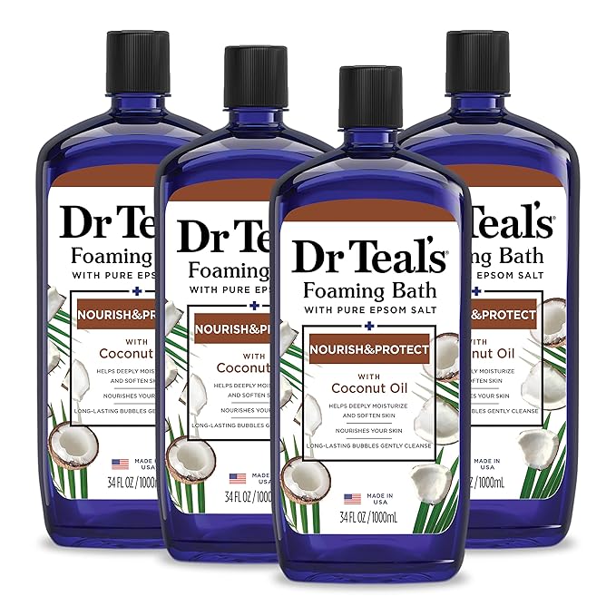 Dr Teal's Foaming Bath with Pure Epsom Salt, Nourish & Protect with Coconut Oil by DrTeals