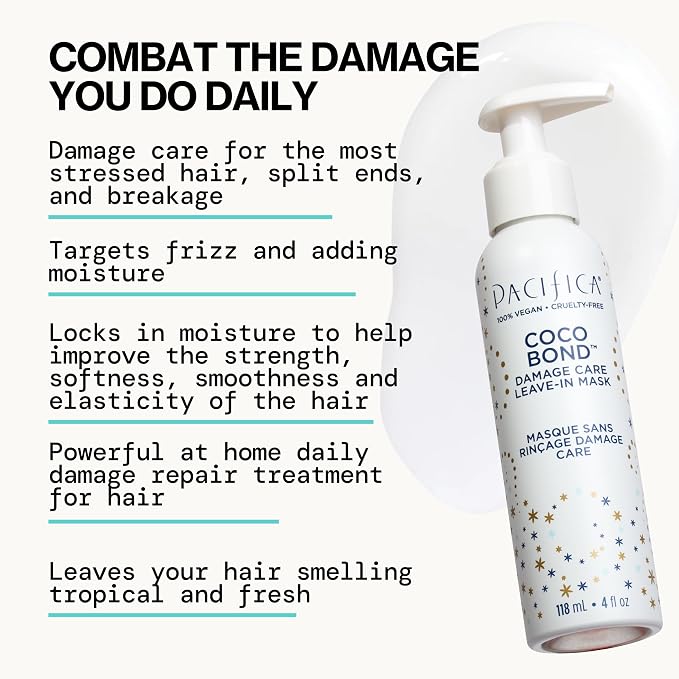 PACIFICA Beauty, Coco Bond Damage Care Leave-In Repair Mask Treatment, Dry & - Image 6