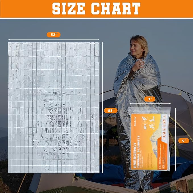6 Pack Emergency Blankets - Image 3