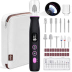 Electric Nail Drill, Cordless 2000 mAh Rechargeable Portable Nail File 12 in 1 by VFD