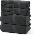 REDKISS Towels 8 Piece Luxury Bath Towel Set, 2 Bath Sheets, 2 Hand Towels by REDKISSOnline