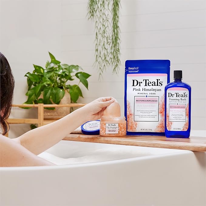 Dr Teal's Pink Himalayan Salt Body Scrub, Restore & Replenish - Image 6