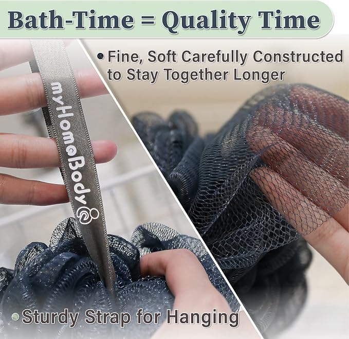 myHomeBody Large 70g Loofah Sponge, Body Scrubber, Bath Sponge, Loofah - Image 3