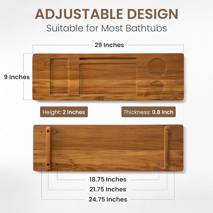 Teak Bathtub Tray - Image 3