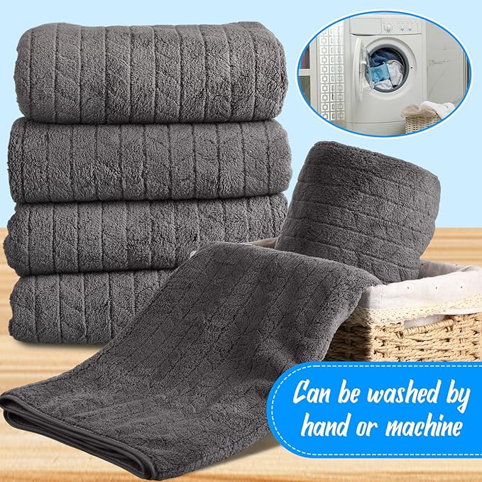 SmoothNovelty 16 Pack Microfiber Bath Towels Bulk 27'' x 60'' Oversized Size - Image 4