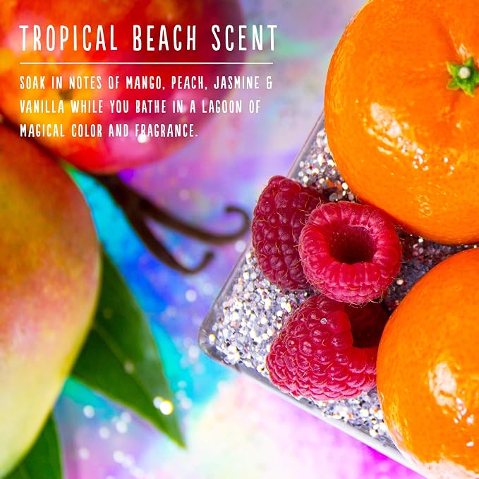 Hallu Unicorn Large Bath Bomb, Mango Peach and Vanilla Scent, 140 g - Image 3