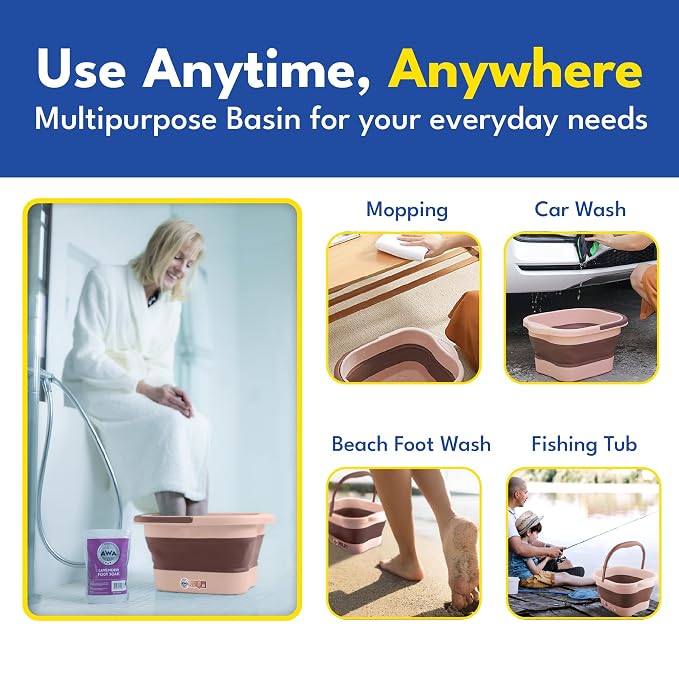 AWA Foot Soaking Tub, Collapsible Foot Bath Soak Tub - Image 3