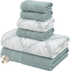 Modern Threads Capri 6-Piece Reversible Yarn Dyed Jacquard Towel Set by ModernThreads