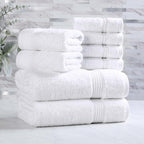 Superior Egyptian Cotton 8-Piece Towel Set, Guest Bath Decor Essentials by SUPERIOR