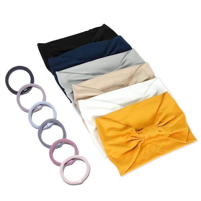 GiLi 6 Pack Wide Headbands for Women Non Slip Soft Elastic Hair Bands Yoga - Image 7