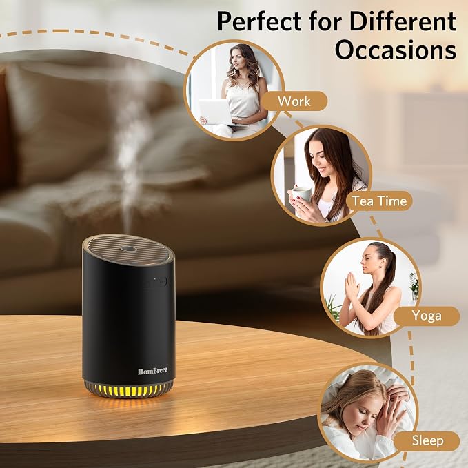 Portable Aromatherapy Diffuser 280ml, Rechargeable Essential Oil Diffuser - Image 6
