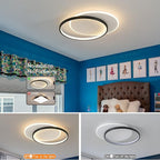 Shine LUEST Modern LED Ceiling Light Fixture Black Semi Flush Mount Light - Image 6