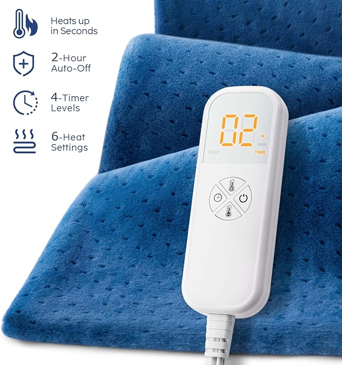 Heating Pad for Back Pain Relief, Menstrual Pain, Christmas Gifts for Women Men - Image 3