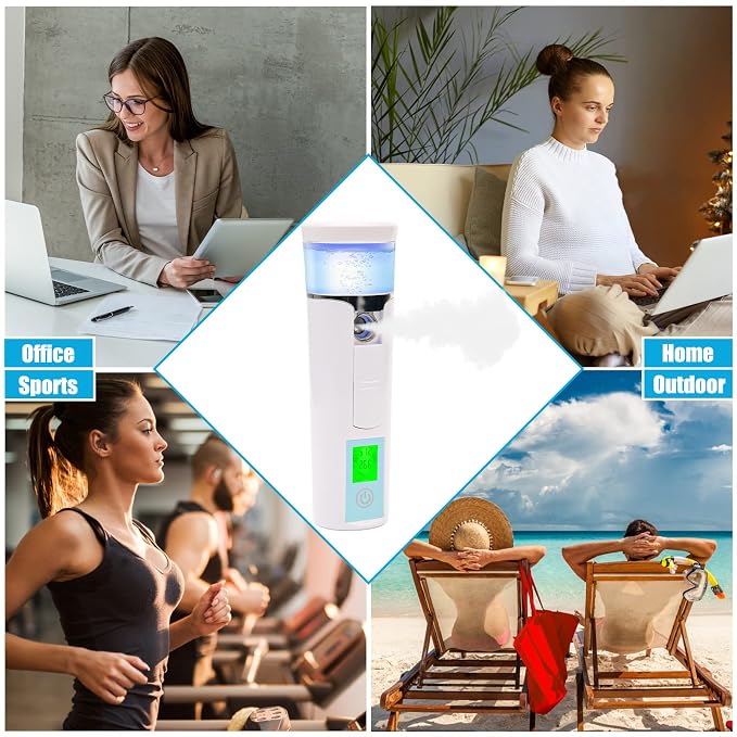 Nano Facial Mister, Mini Facial Steamer, Handy Moisturizing Mist Sprayer - Image 7