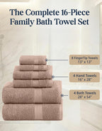 LANE LINEN 100% Cotton Towels Set - Image 4