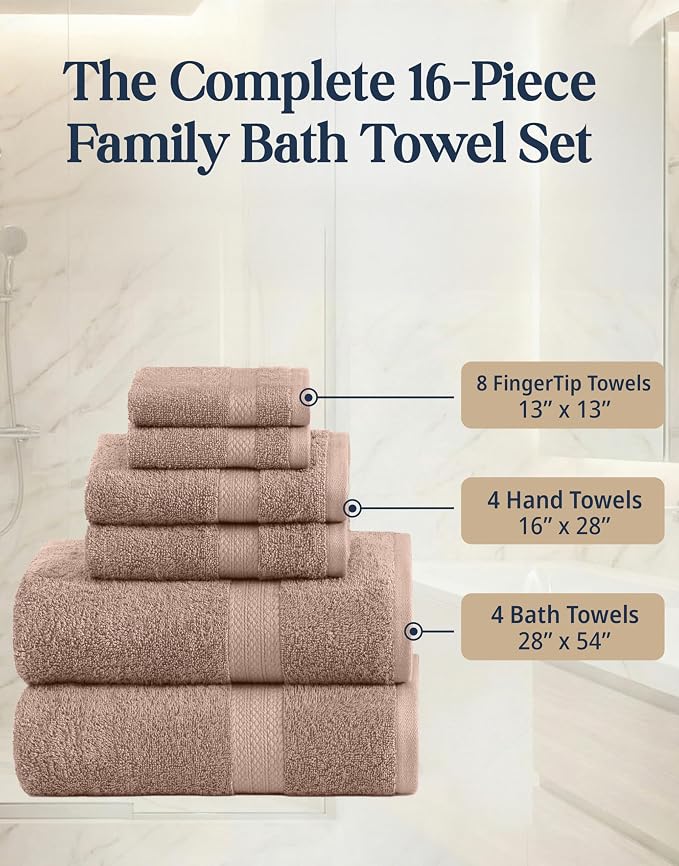 LANE LINEN 100% Cotton Towels Set - Image 4