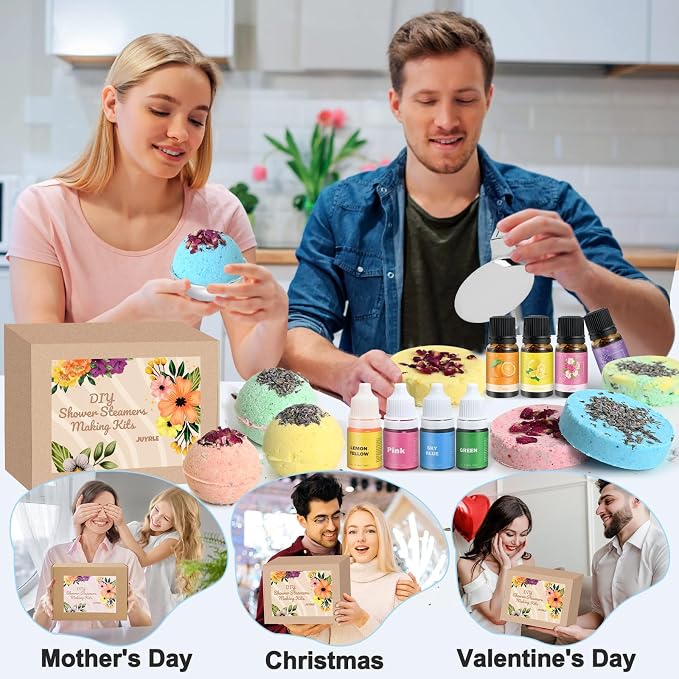 JUYRLE Bath Bomb Making Kit- 49Pcs DIY Bath Bomb Kit - Image 7