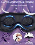 LC-dolida Sleep Headphones, Sleep Mask Bluetooth Wireless Music Eye Mask - Image 3