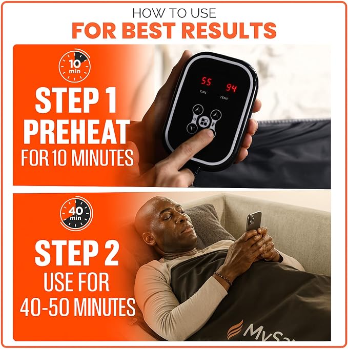 MySauna XL Infrared Sauna Blanket | Fits Him & Her | Fast Sweat, Sauna Bag - Image 5