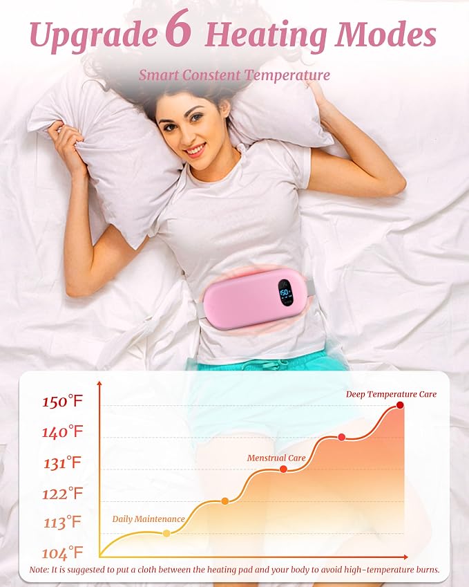 Portable Heating Pad for Cramps Upgraded Cordless Electric Period Heat Pad for - Image 3