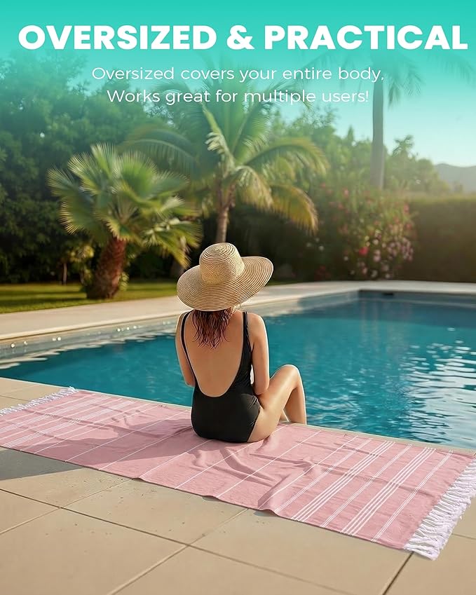 Turkish Beach Towels Vacation Essentials Yoga Blanket Pool Workout Towel - Image 5