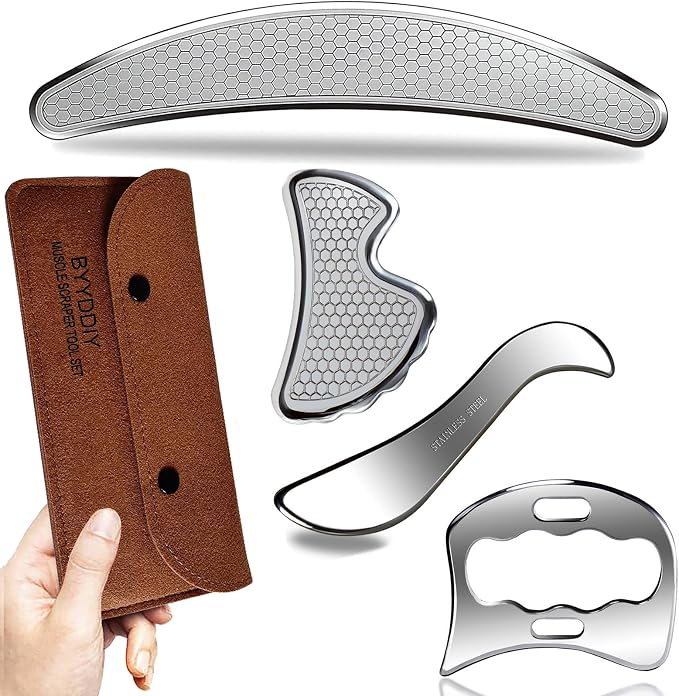 BYYDDIY 4 in 1 Gua Sha Massage Tool Set by BYYDDIYMuscleScraperTools