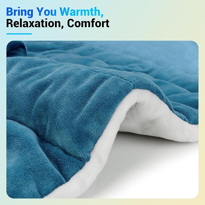 Comfytemp Heating Pad for Back Neck Shoulders, Weighted Electric Heating Pad - Image 5