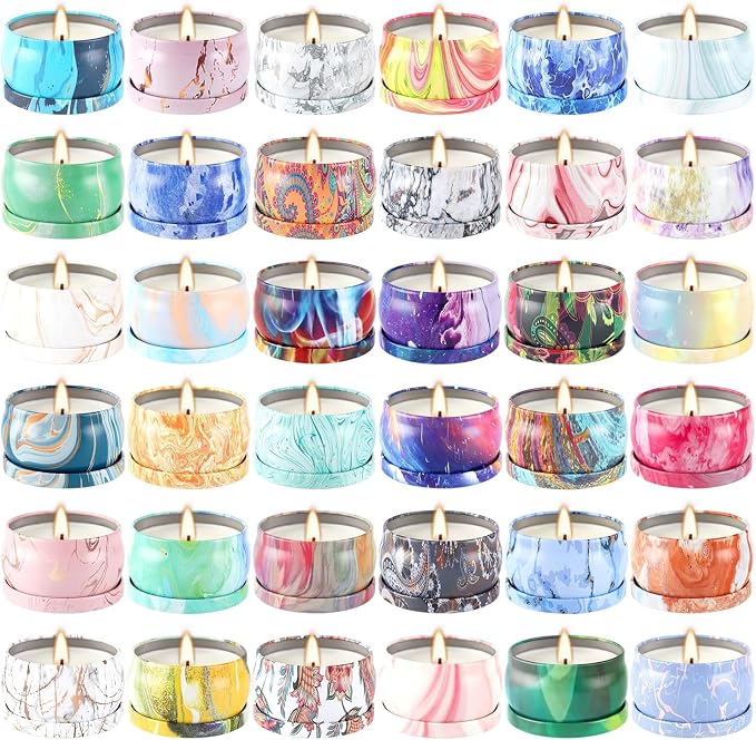 YOROXRG 36 Pack Scented Candles, Soy Wax Travel Tin Jar Candles, Aromatherapy - Image 8
