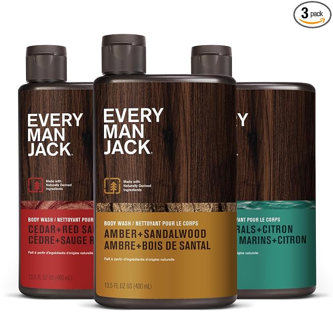 Every Man Jack Men's Body Wash Variety Pack by EveryManJack
