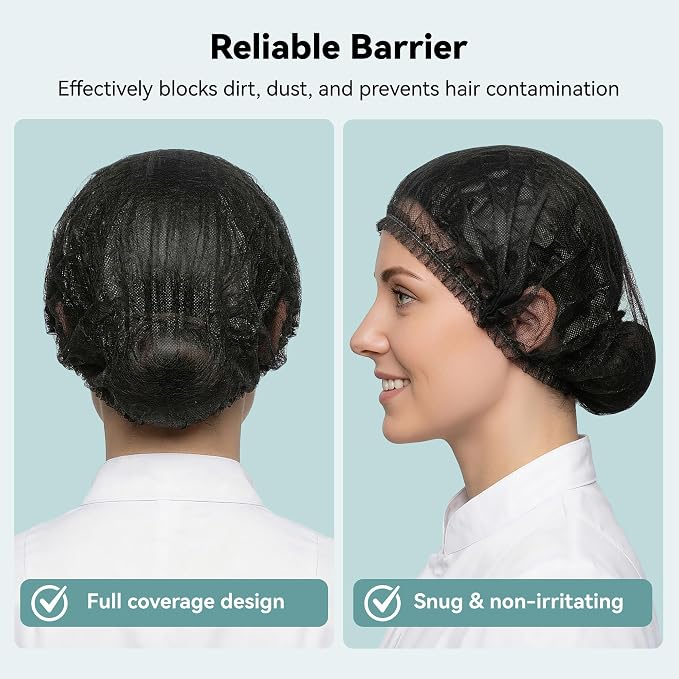 100Pcs Hair Nets for Women & Men -Hair Nets for Food Service Workers, - Image 6