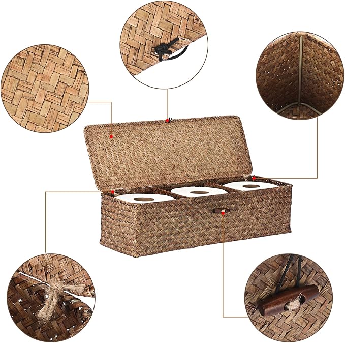 Sumnacon Extended Seagrass Storage Basket - Image 4