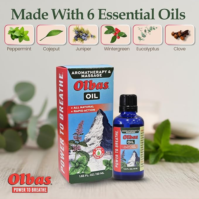 Olbas Massage and Aromatherapy Oil, 1.65 Fl Oz, body massage oil, Swiss Herbal - Image 5
