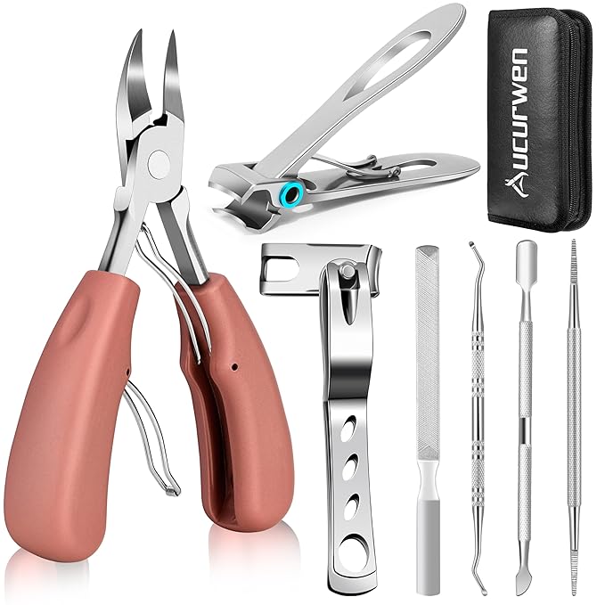 Toenail Clippers for Seniors Thick Toenails, Aucurwen Heavy Duty Toe Nail by Aucurwen