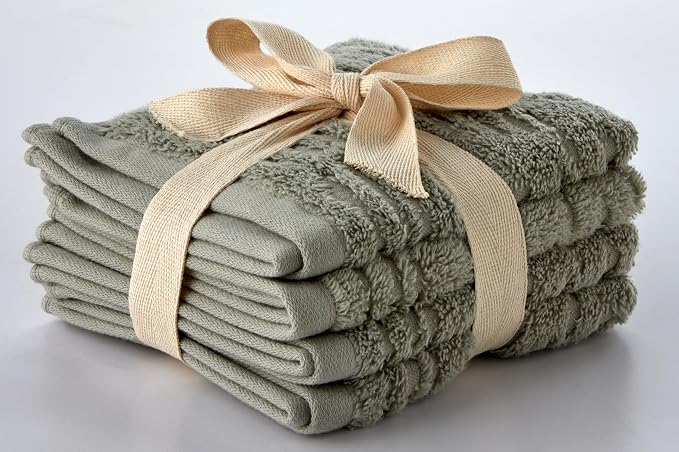 SKL Home CloudSoft Cotton Luxury 4-Piece Washcloth Set - Image 4