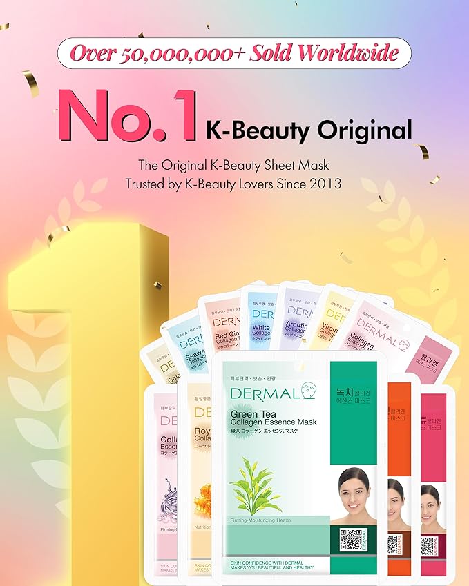 DERMAL 24 Combo Pack Made in Korea Facial Mask – 20+ Years of K-Beauty - Image 2