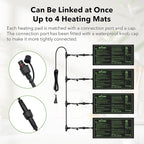 BN-LINK Seedling Heat Mat for Seed Starting 10" x 20.75", 4 Pack Daisy - Image 3