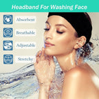 Microfiber Spa Headband 3-Pack, Soft Terry Cloth Headband - Image 2