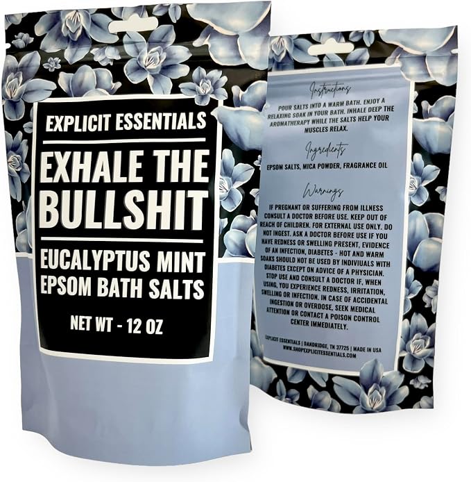 Explicit Essentials Eucalyptus Mint Epsom Bath Salts, Relaxing Aromatherapy - Image 3