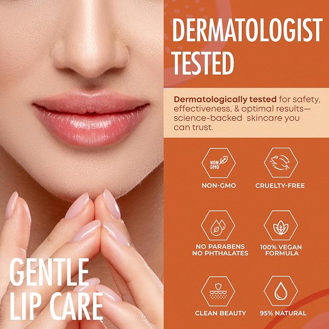 Lip Mask with Peach & Orange – Hydration, Lip Repair - Image 7